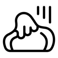 Avalanche falling down mountain range symbol in black and white vector