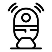 Smart speaker voice assistant listening for commands icon vector