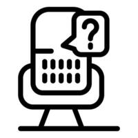 Chatbot having a conversation and asking question icon vector