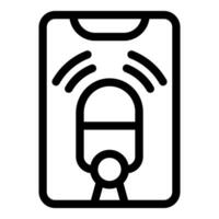 Smartphone recording audio message with microphone icon vector