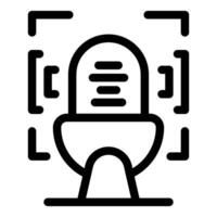 Microphone recording audio track with sound scanner detecting voice vector