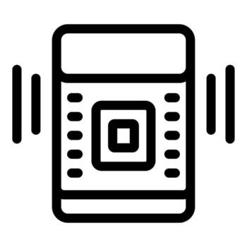 Motion sensor detecting movement icon showing security system vector