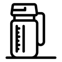 Thermo flask icon showing hot beverage temperature vector
