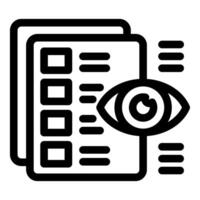 Eye watching documents representing concept of monitoring system vector