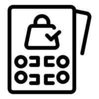 Online shopping checklist for ecommerce purchases being completed vector