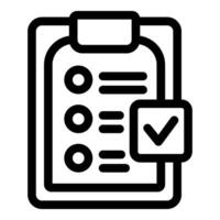 Clipboard showing checkmark for completed task on checklist vector