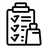 Clipboard showing check marks representing completed tasks in project management vector
