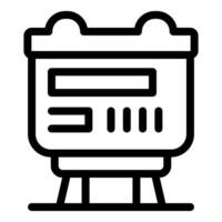 Electric transformer distributing energy on a platform vector