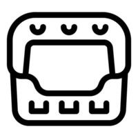 Empty plastic container for food delivery service vector