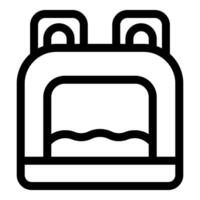 Inflatable water park obstacle course icon representing summer fun vector
