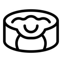 Opened tin can with ring pull showing food inside vector