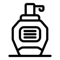 Dispenser bottle standing on surface for liquid soap or shampoo vector