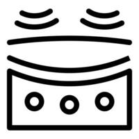 Motion sensor detecting movement icon showing security system vector