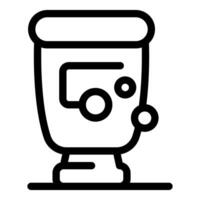 Smart home device showing security system status with bubbles vector