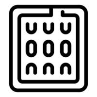 Electronic keypad showing number combination access control security system vector