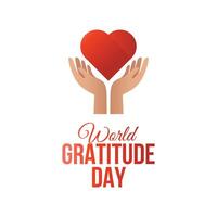 World Gratitude Day design template good for celebration usage. flat design. eps 10. vector