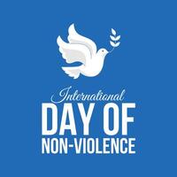 International Day of Non-Violence design template good for celebration usage. flat design. eps 10. vector