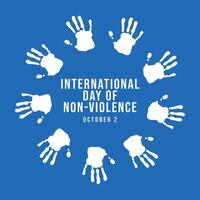 International Day of Non-Violence design template good for celebration usage. flat design. eps 10. vector