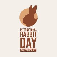 International Rabbit Day design template good for celebration for usage. Rabbit design. flat design. eps 10. vector