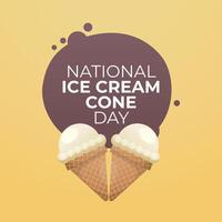 National Ice Cream Cone Day design template good for celebration usage. Ice Cream Cone Day design. flat design. eps 10. vector