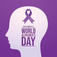 World Alzheimers Day design template good for celebration usage. Alzheimer day design. design ribbon. flat design. eps 10. vector