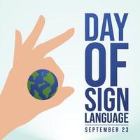 International Day of Sign Languages design template good for celebration usage. Day of Sign Languages design. flat design. eps 10. vector