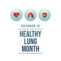 Healthy Lung Month design template good for celebration usage. Healthy Lung design. flat design. eps 10 vector