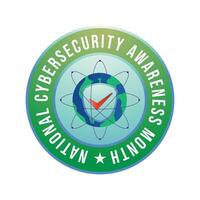National Cybersecurity Awareness Month design template good for celebration usage. Cybersecurity Awareness design. Flat design. eps 10. vector