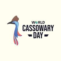 World Cassowary Day design template good for usage. Cassowary Day design. flat design. eps 10. vector