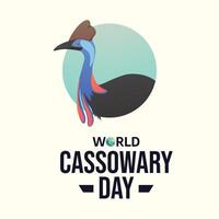 World Cassowary Day design template good for usage. Cassowary Day design. flat design. eps 10. vector