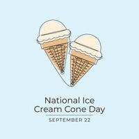National Ice Cream Cone Day design template good for celebration usage. Ice Cream Cone Day design. Continuous line drawing. eps 10. vector