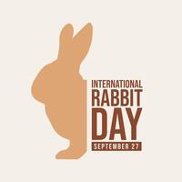 International Rabbit Day design template good for celebration for usage. Rabbit design. flat design. eps 10. vector
