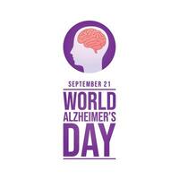 World Alzheimers Day design template good for celebration usage. Alzheimer day design. design ribbon. flat design. eps 10. vector