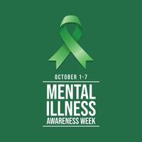 Mental Illness Awareness Week design template good for celebration usage. Mental Illness design. flat design. eps 10. vector