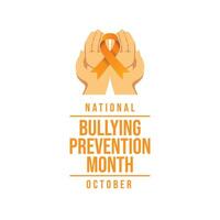 National Bullying Prevention Month design template good for celebration usage. Bullying Prevention design. flat design. eps 10. vector