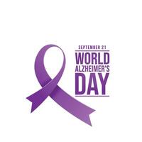 World Alzheimers Day design template good for celebration usage. Alzheimer day design. design ribbon. flat design. eps 10. vector