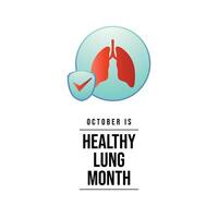 Healthy Lung Month design template good for celebration usage. Healthy Lung design. flat design. eps 10 vector