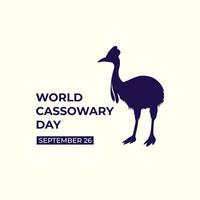 World Cassowary Day design template good for usage. Cassowary Day design. flat design. eps 10. vector