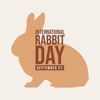 International Rabbit Day design template good for celebration for usage. Rabbit design. flat design. eps 10. vector