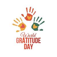 World Gratitude Day design template good for celebration usage. flat design. eps 10. vector