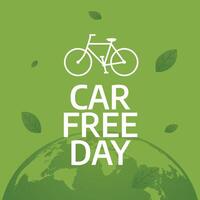 World Car Free Day design template good for celebration usage. Car Free Day design. flat design. eps 10. vector
