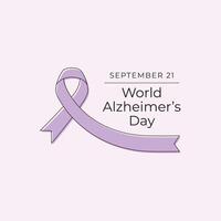 World Alzheimers Day design template good for celebration usage. Alzheimer day design. Continuous line drawing. eps 10. vector