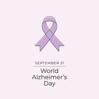 World Alzheimers Day design template good for celebration usage. Alzheimer day design. Continuous line drawing. eps 10. vector
