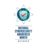 National Cybersecurity Awareness Month design template good for celebration usage. Cybersecurity Awareness design. Flat design. eps 10. vector