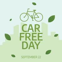 World Car Free Day design template good for celebration usage. Car Free Day design. flat design. eps 10. vector