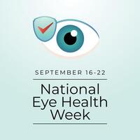 National Eye Health Week. Flat art design. healthcare design. Good for celebration template usage. eps 10. vector