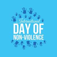 International Day of Non-Violence design template good for celebration usage. flat design. eps 10. vector