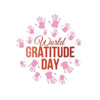 World Gratitude Day design template good for celebration usage. flat design. eps 10. vector