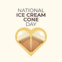 National Ice Cream Cone Day design template good for celebration usage. Ice Cream Cone Day design. flat design. eps 10. vector