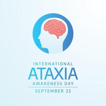 internacional ataxia conciencia día diseño modelo bueno para celebracion. ataxia conciencia día diseño. plano cinta. eps 10 vector